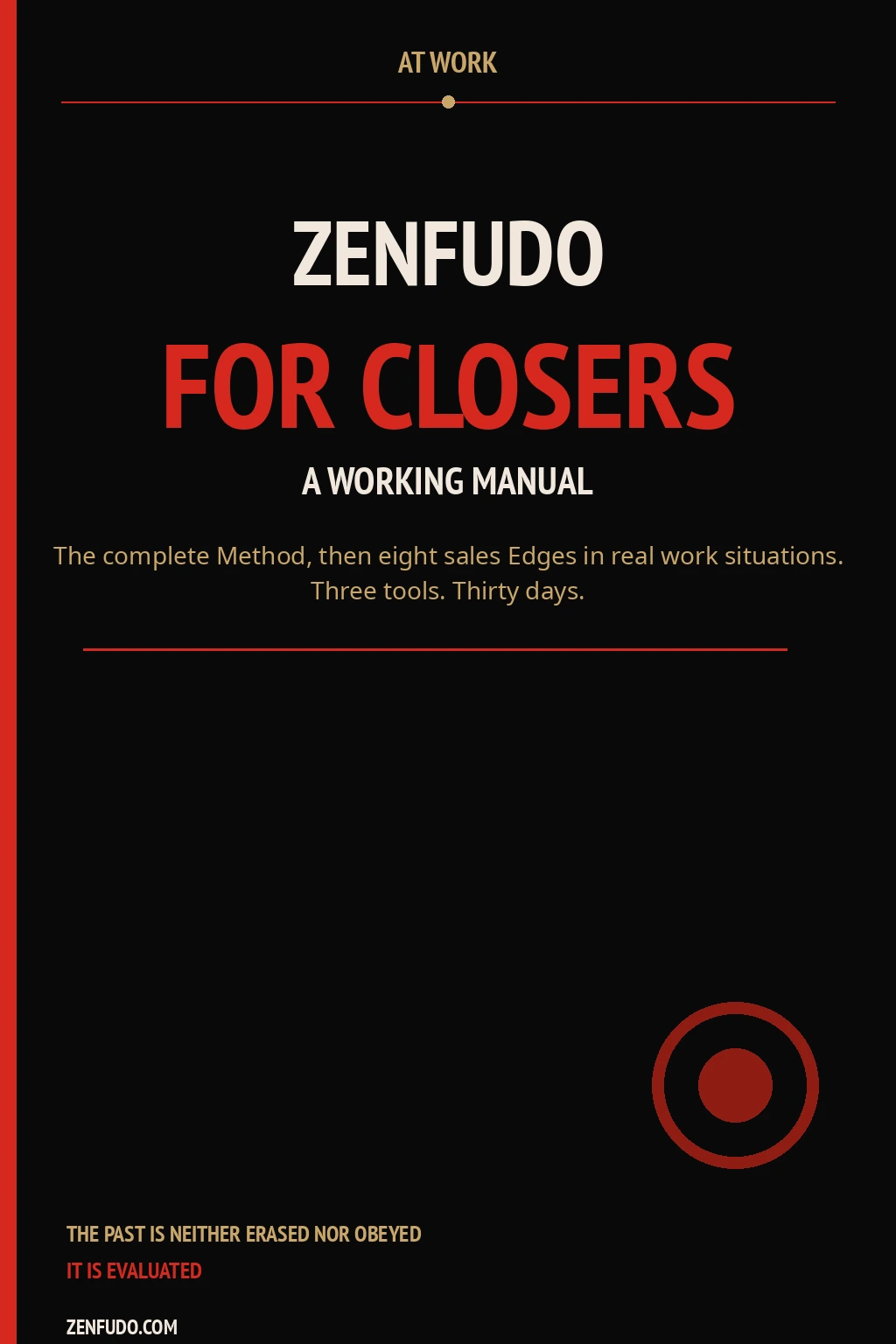 ZenFudo for Closers manual cover